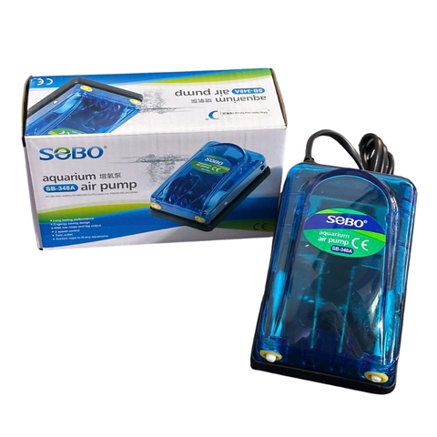 Máy Sủi Oxy SOBO SB-248A SB-348A Máy Bơm Oxy Hồ Cá Cảnh Hồ Thủy Sinh 1 Vòi 2 Vòi Êm Tiết Kiệm Điện