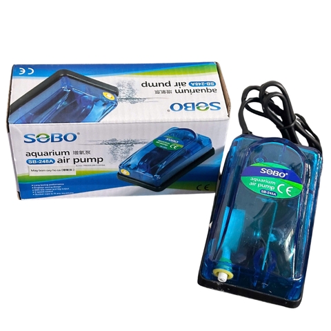 Máy Sủi Oxy SOBO SB-248A SB-348A Máy Bơm Oxy Hồ Cá Cảnh Hồ Thủy Sinh 1 Vòi 2 Vòi Êm Tiết Kiệm Điện