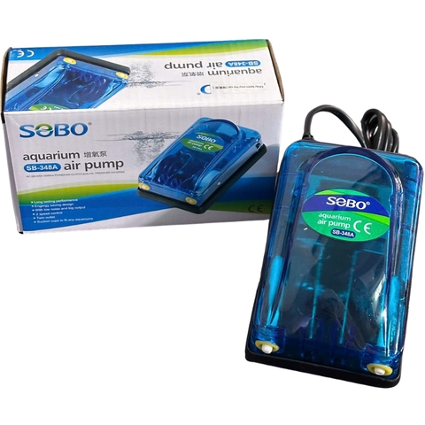 Máy Sủi Oxy SOBO SB-248A SB-348A Máy Bơm Oxy Hồ Cá Cảnh Hồ Thủy Sinh 1 Vòi 2 Vòi Êm Tiết Kiệm Điện