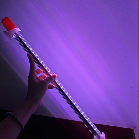 Đèn Led T8 Xuanmeilong Thủy Tinh Limited 2 hàng led - Led XML Chuyên Dụng Đỏ Cá