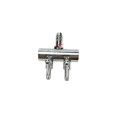 Van Chia Khí Oxy CO2 Inox Có Khóa Điều Chỉnh Đầu Vào 8 Li Đầu Ra 4 5 6 Li Chia 2 4 6 8 10 12 Vòi