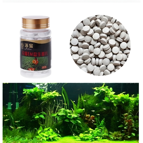 Vi Sinh EM Viên Nén JIEBAO 80g Bổ Sung Lợi Khuẩn, Làm Trong Nước Hồ Cá Cảnh, Hồ Thủy Sinh
