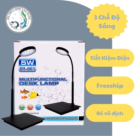 Đèn LED Hồ Cá Thủy Sinh DY-001 5W 3 Chế Độ Sáng, Kích Màu Cá, Hỗ Trợ Cây Thủy Sinh