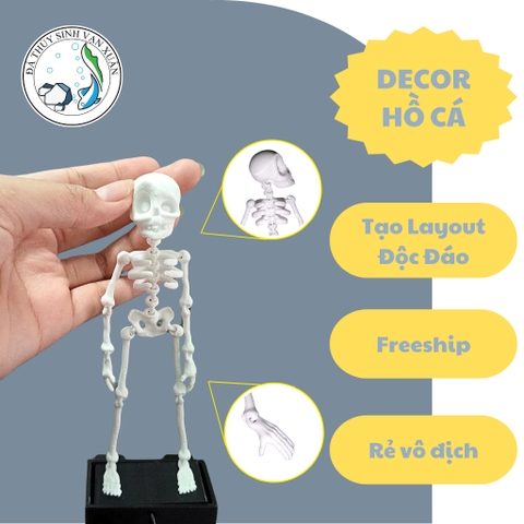 [Tặng hít kính] Bộ Xương Nhảy Múa , Dance Trang Trí Bể Cá Độc Lạ Phụ Kiện Thủy Sinh Trang Trí Hồ Cá