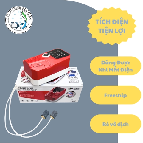 [TẶNG DÂY & ĐÁ SỦI] Máy Sủi Oxy BAOYU Tích Điện BY-A3 Tiện Lợi | Máy Sục Oxy Mini Sẵn Pin Năng Lượng