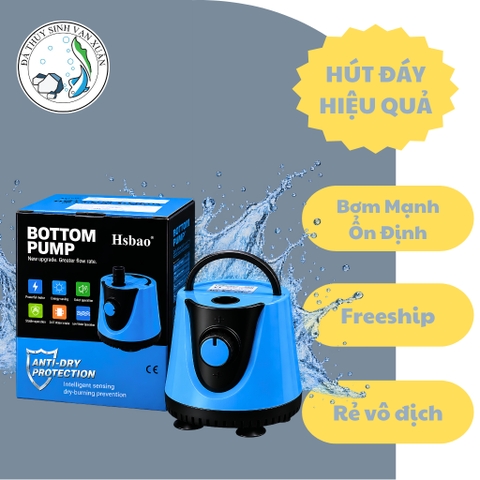 Máy Bơm Chìm Hút Cặn Đáy Bể Cá HSBAO X-2000 X-2500 X-3200 X-4000 X-5000 Cho Hồ Cá Cảnh, Hồ Thủy Sinh