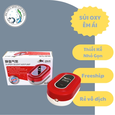 [TẶNG DÂY OXY & ĐÁ SỦI] Máy Sủi Oxy Siêu Êm BAOYU BY-P502 , Máy Sục Khí Oxy Cho Bể Cá