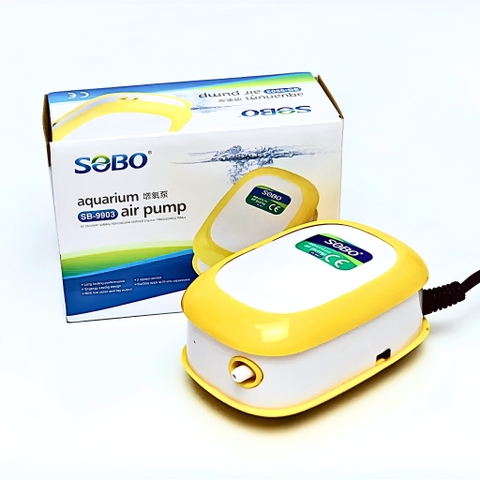 [TẶNG DÂY OXY & ĐÁ SỦI] Máy Sủi Oxy SOBO 1 Vòi SB-9903 | Máy Bơm Oxy Cho Bể Cá Thủy Sinh