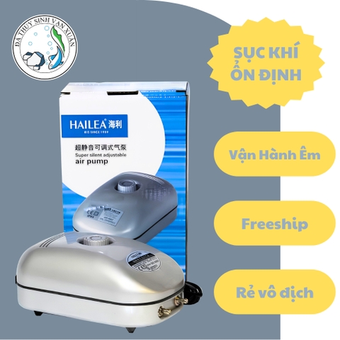 [TẶNG DÂY OXY & ĐÁ SỦI] Máy Sủi Khí Oxy Hailea ACO 9601 | Hailea ACO 9602 | 1 Vòi , 2 Vòi Sủi Khí Siêu Êm Cho Hồ Cá