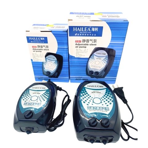 [TẶNG DÂY OXY & ĐÁ SỦI] Máy Sủi Oxy HAILEA ACO 6602 | ACO 6604 Sủi Oxy Siêu Êm 1 Vòi , 2 Vòi Chính Hãng
