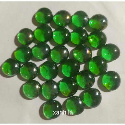 Sỏi Thủy Tinh Tròn Dẹp Đủ Màu Trang Trí Thủy Sinh Hồ Cá Tiểu Cảnh Chậu Cây [320g]