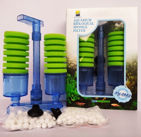Lọc Sủi Vi Sinh Hơi BIO Bông ĐƠN ĐÔI XY-2880 2881 2882 kèm vật liệu lọc
