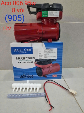 Máy Thổi Khí Sử Dụng Bình Ắc Quy Công Suất Lớn 180w Hailea DCO 907[TẶNG ĐÁ SỦI, DÂY OXY]