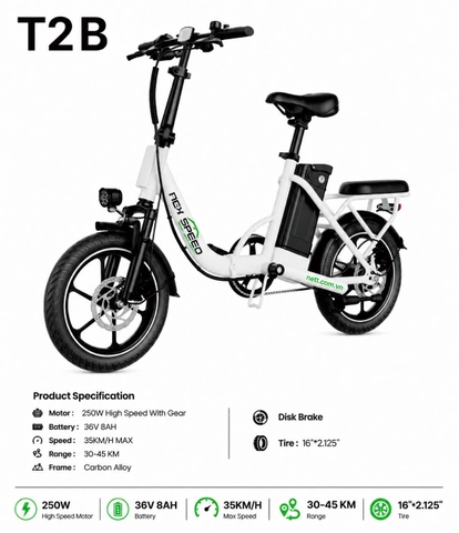 Xe Đạp Trợ Lực Điện NETT T2B PHONG CÁCH THỜI THƯỢNG