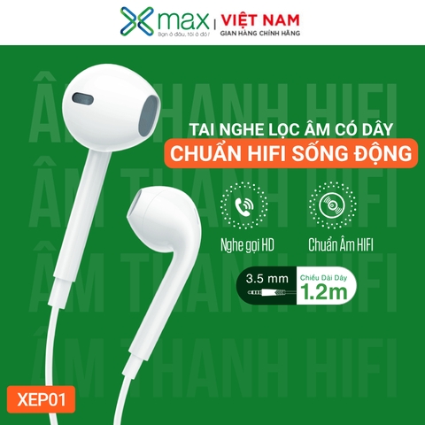 Tai nghe HIFI + Mic Lọc Âm Có Dây 3.5mm XMAX XEP01
