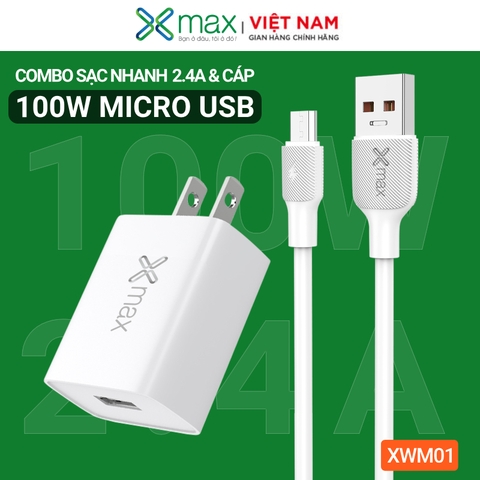 Combo sạc nhanh 100W Micro USB XMAX XWM01