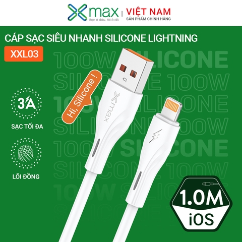 Cáp Sạc Silicone Siêu Nhanh 60W Lightning XMAX XXL03 (Fast-Charging Data Cable)