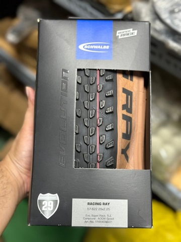 Vỏ Schwalbe 29x2.25 RACING RAY EVO TUBELESS EASY Super Race Hông Nâu