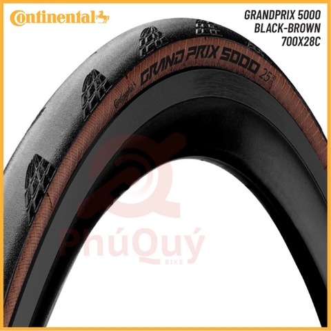 Vỏ Gấp Nâu 700x28c Continental Grand Prix 5000 Handmade in Germany Chính Hãng (VAT)