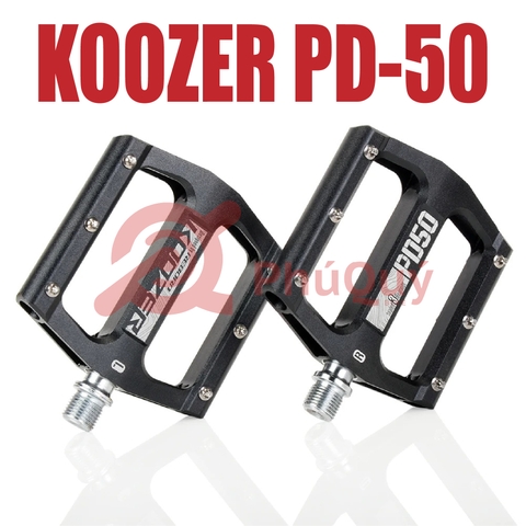 Pedal KOOZER PD50 Hợp Kim Nhôm 3 Vòng Bạc Đạn