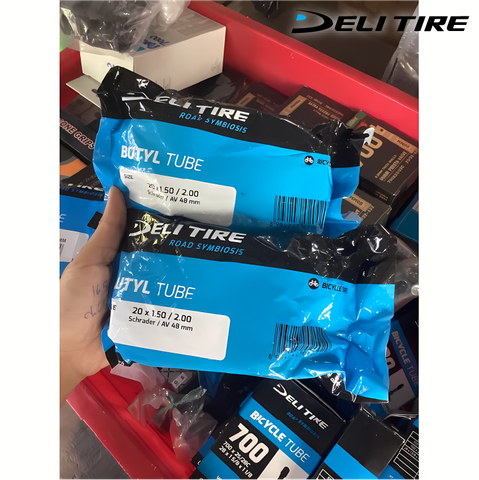 Ruột xe đạp Deli Tire 20 x 1.5/2.0 van xe máy 48mm A/V (VAT)