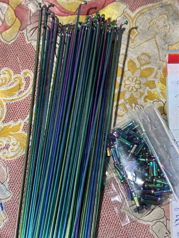 Căm Xe Đạp 7 Màu Đầu J Dài 270mm Kèm Chân Căm