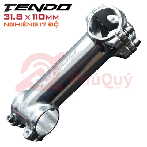 Pô tăng TENDO 31.8 x 110mm Nhôm Bạc Nghiêng 17 Độ PT02
