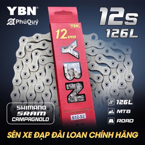 Sên 12 YBN S12 S2 - 126L Hộp Dài Chính Hãng (VAT) CÓ KHÓA SÊN