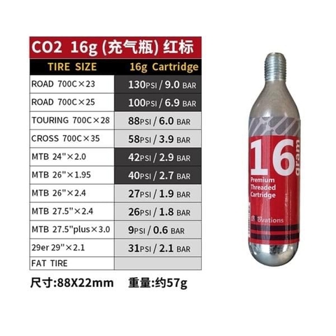 Bình CO2 16gr
