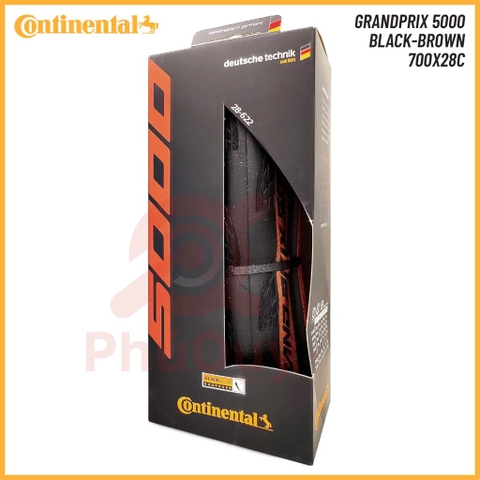 Vỏ Gấp Nâu 700x28c Continental Grand Prix 5000 Handmade in Germany Chính Hãng (VAT)
