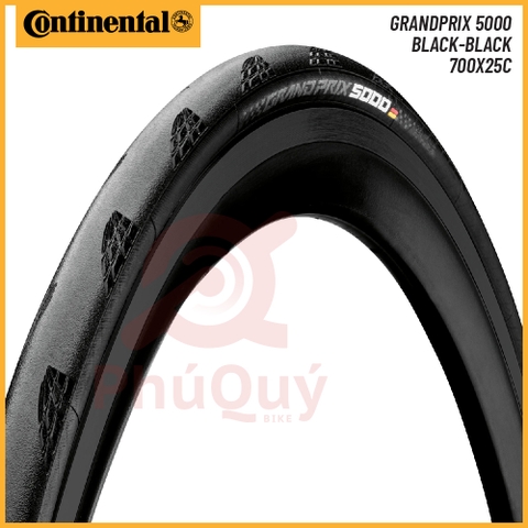 Vỏ Gấp 700x25c ĐEN Continental Grand Prix 5000 Handmade in Germany Chính Hãng
