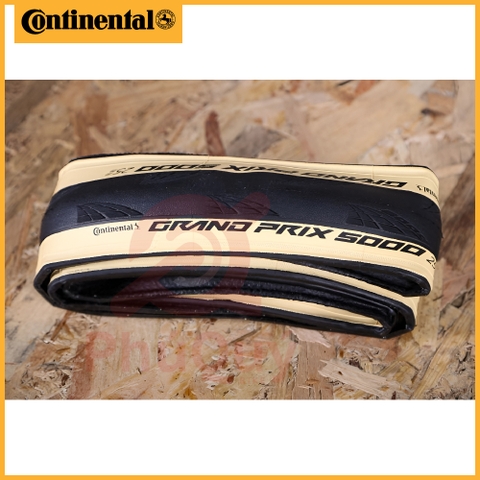 Vỏ gấp kem 700x25c Continental Grand Prix 5000 Handmade in Germany chính hãng