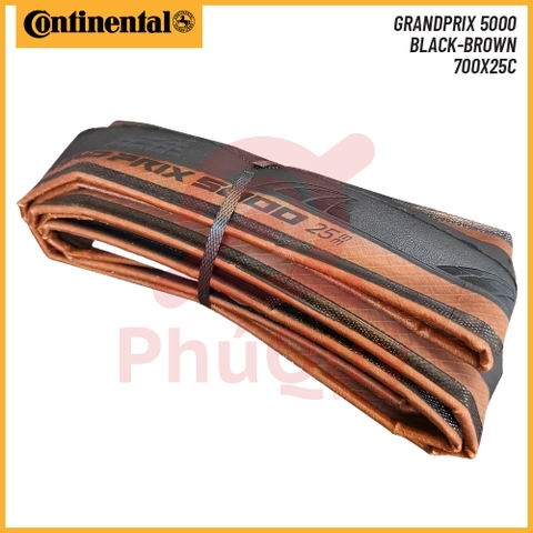 Vỏ gấp nâu 700x25c Continental Grand Prix 5000 Handmade in Germany chính hãng