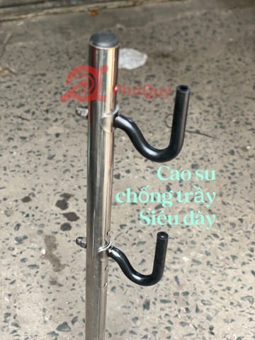 CHỐNG DỰNG XE KIỂU L INOX LOẠI 1