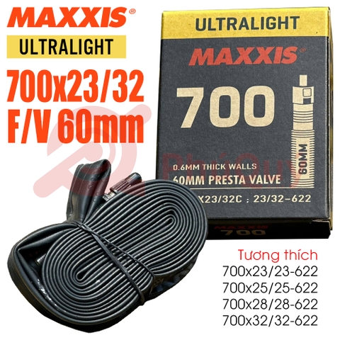 Ruột MAXXIS VN SIÊU MỎNG 700x23/32 FV 60 mm (73gr)