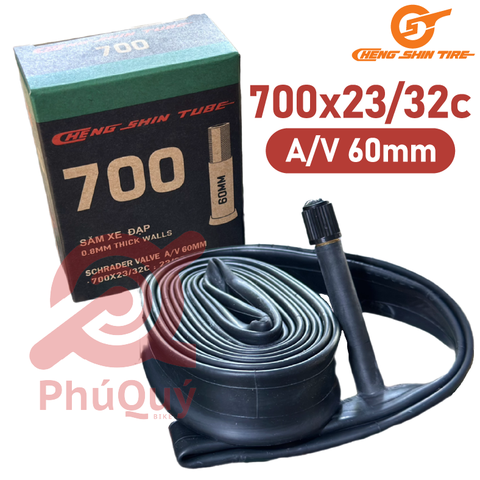 RUỘT XE ĐẠP CHENG SHIN 700x23/32 VAN XE MÁY 60 mm A/V