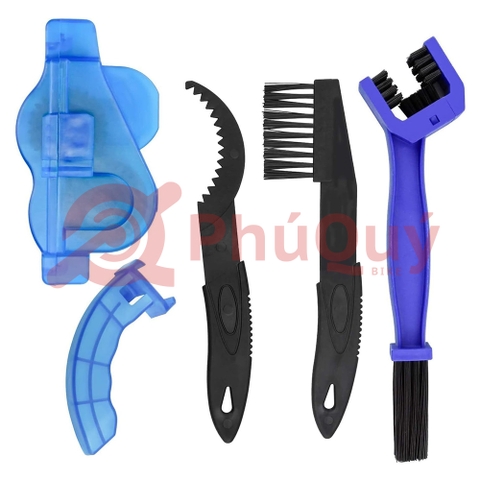 BỘ RỬA SÊN RẺ 4 MÓN - Bộ 4 Món Dụng Cụ Vệ Sinh Sên Xích Líp Xe Đạp Thông Dụng