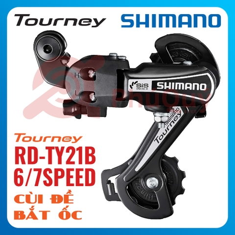 CÙI ĐỀ 7S SHIMANO TY21B MÀU ĐEN TOURNEY BẮT ỐC