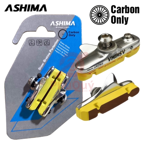 GÔM THẮNG VÀNH CARBON ASHIMA GÔM ROAD ĐẾ + GÔM CACBON ARS-75 CR-P
