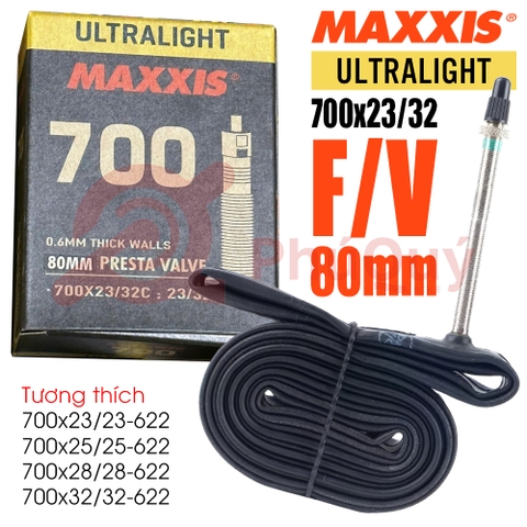 Ruột Maxxis VN siêu mỏng 700x23/32 FV 80 (80gr) (VAT)