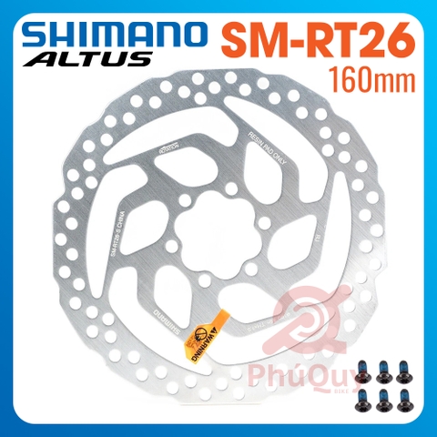 Đĩa Thắng SHIMANO RT26 160mm (Kèm 6 Ốc)