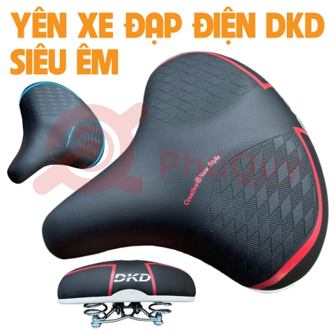 YÊN XE ĐẠP ĐIỆN DKD SỌC MÀU SIÊU ÊM