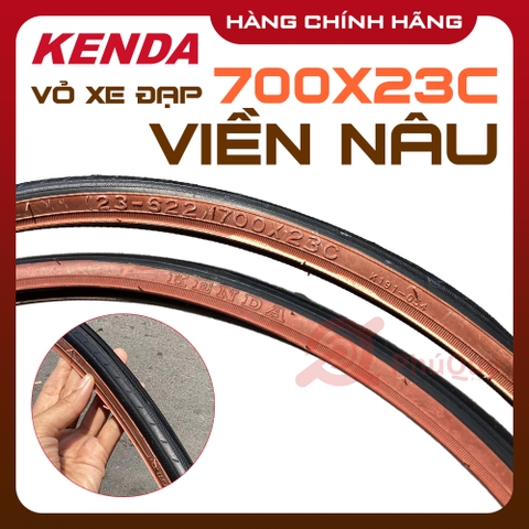 VỎ KENDA VN 700x23c VIỀN NÂU