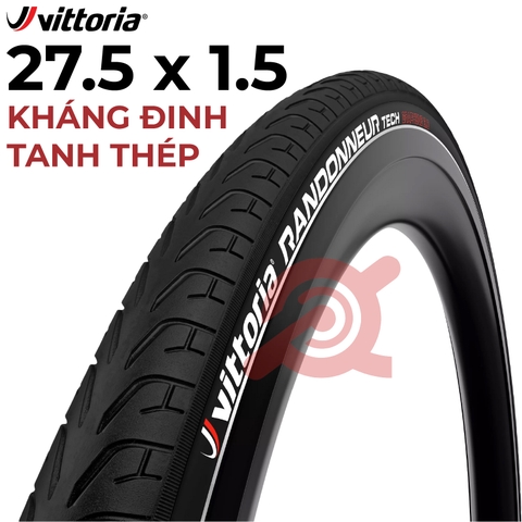Vỏ Vittoria 27.5x1.5 Randonneur Tech talon thép - kháng đinh