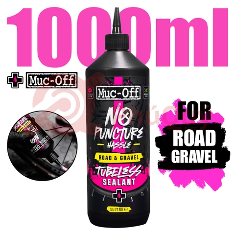 Keo Tự Vá Vỏ ROAD Không Ruột MUC-OFF 1 LÍT No Puncture Hassle Tubeless Sealant