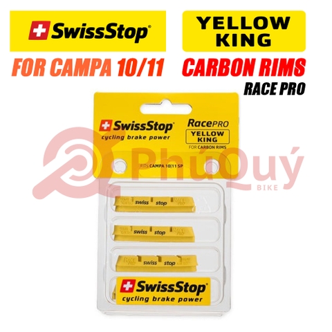 Gôm SWISSTOP CAMPAGNOLO Niềng CARBON VÀNG YELLOW KING