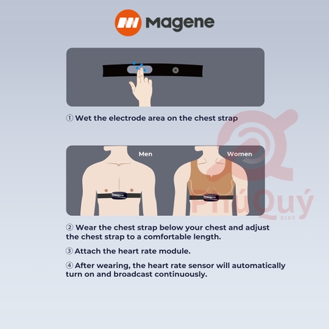 Máy Đo Nhịp Tim Magene H613 Chia Dây Đeo Ngực