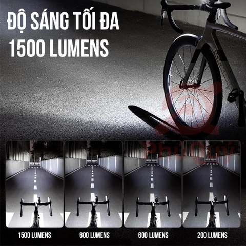ĐÈN ROCKBROS 1500 LUMENS CHỐNG NƯỚC IPX6 RHL1500