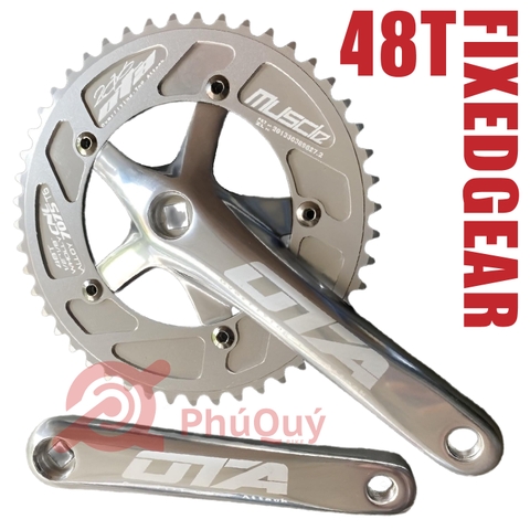 Dĩa FixedGear OTA Bạc 48T Cốt Vuông