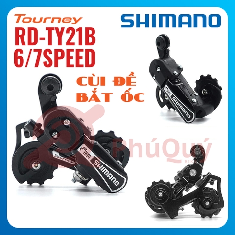 CÙI ĐỀ 7S SHIMANO TY21B MÀU ĐEN TOURNEY BẮT ỐC